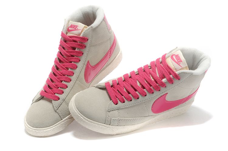 Nike Blazer Mid Suede cru des femmes chaussures gris clair rouge (2)